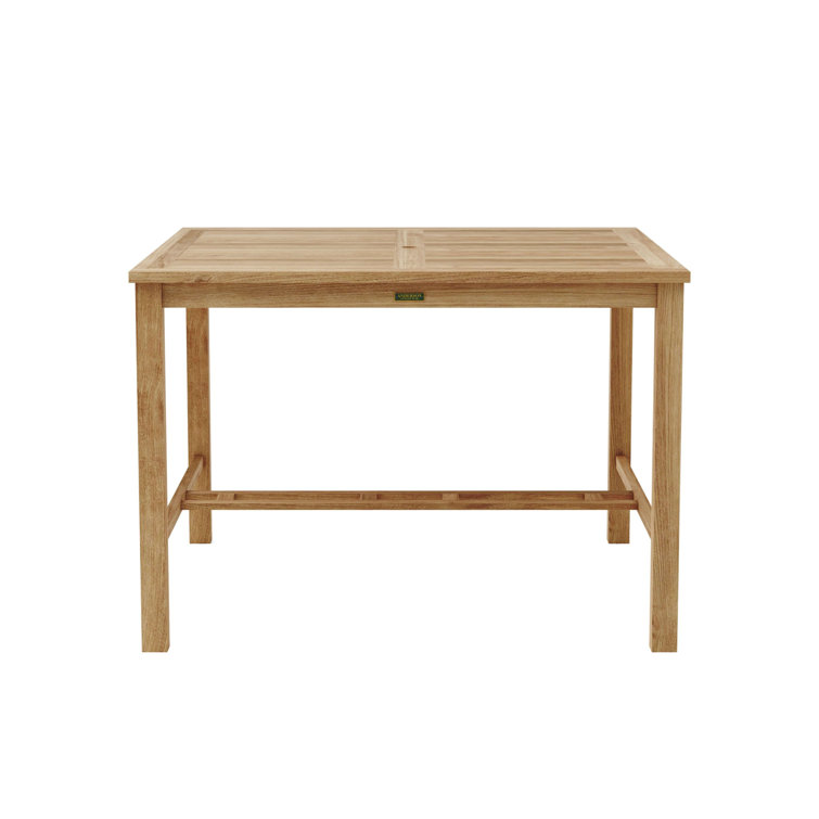 Windsor Natural Teak Square Bar Height Table