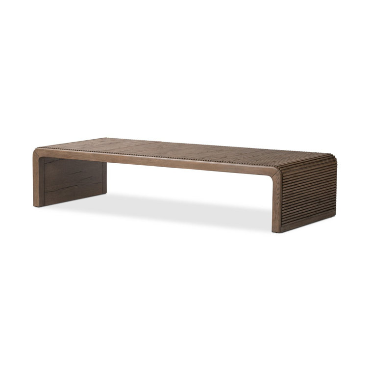 Soren 65" Gray Oak Rectangular Coffee Table with Storage