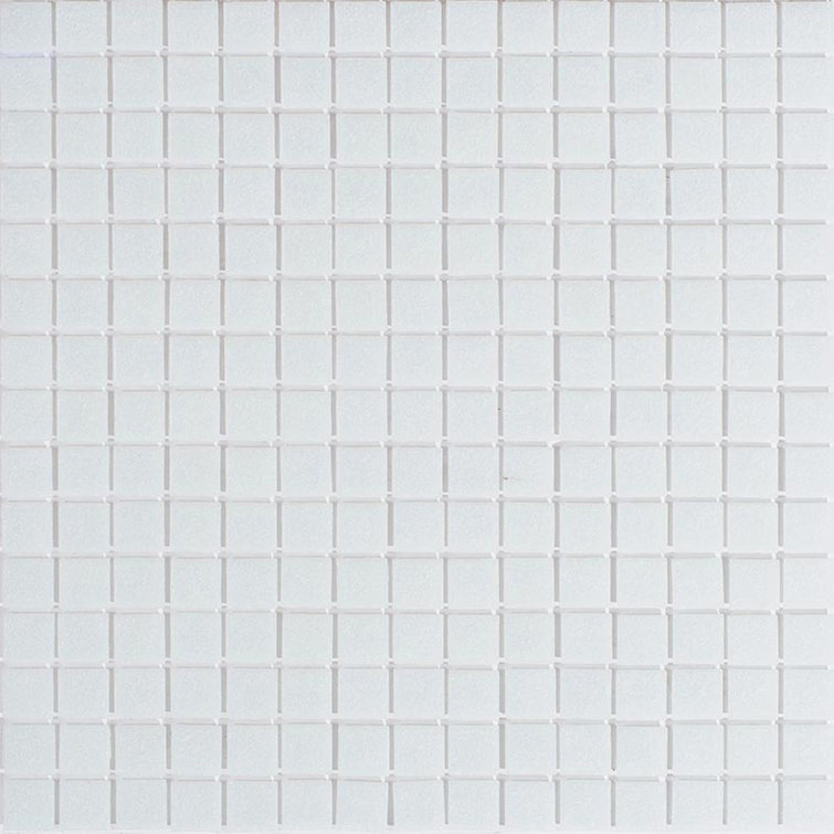 Pearl White 12" x 12" Glossy Glass Mosaic Tile
