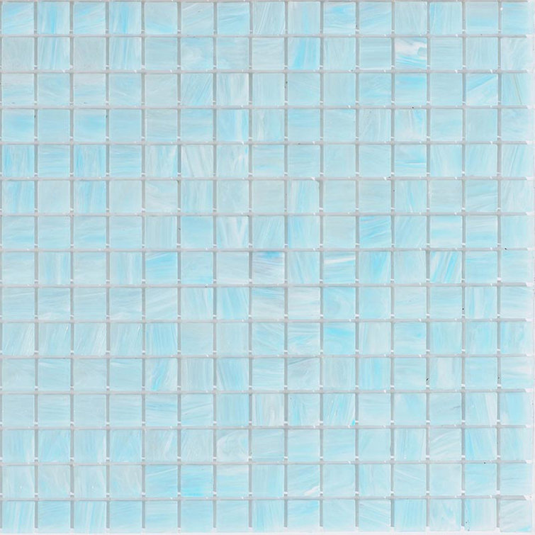 Celestial Columbia Blue 12" Glass Mosaic Tile