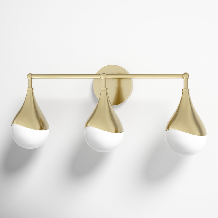 Algiers Aged Brass 3-Light Frosted Opal Vanity Light