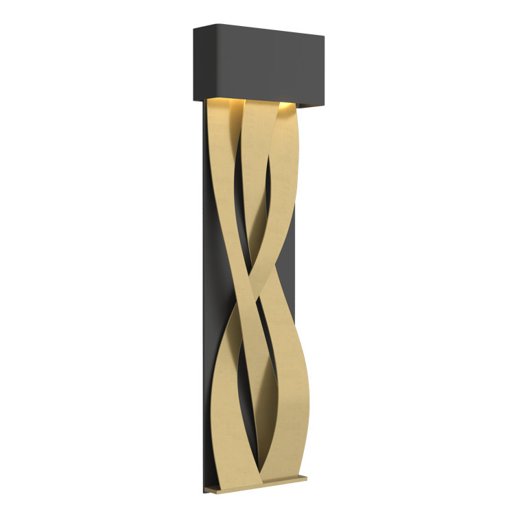 Elegant Tress 32" Black and Vintage Platinum LED Wall Sconce