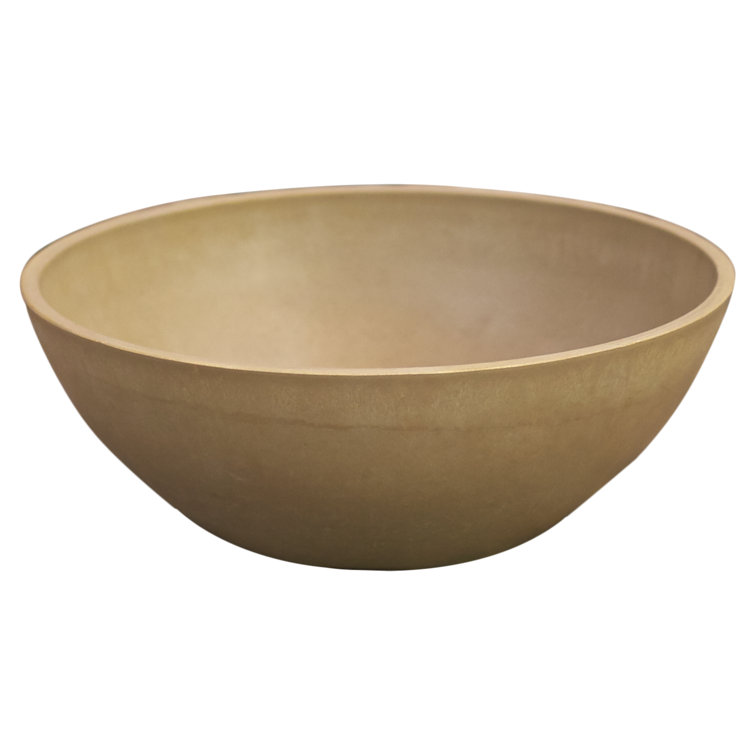 Taupe Classic Transitional Round Tabletop Planter for Indoor & Outdoor