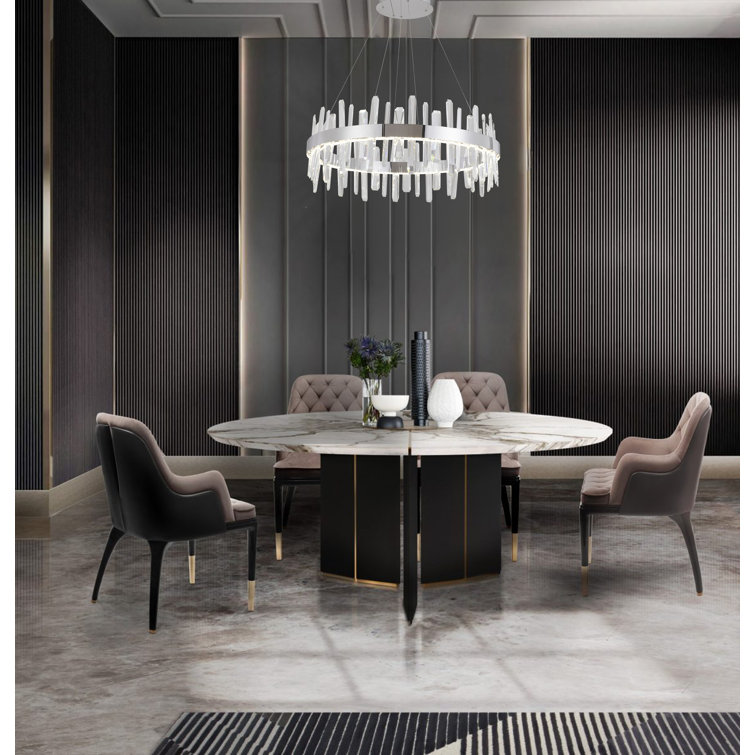 Exquisite Chrome Finish LED Chandelier with Clear Crystal Accents
