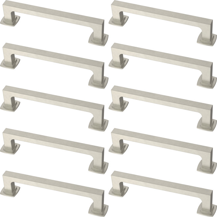 Satin Nickel 6-5/16" Contemporary Cabinet Handle Pulls