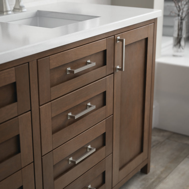 Satin Nickel 6-5/16" Contemporary Cabinet Handle Pulls