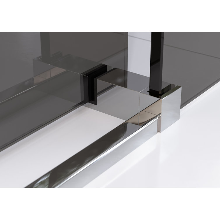 Equinox 60" Frameless Gray Tinted Glass Sliding Shower Door