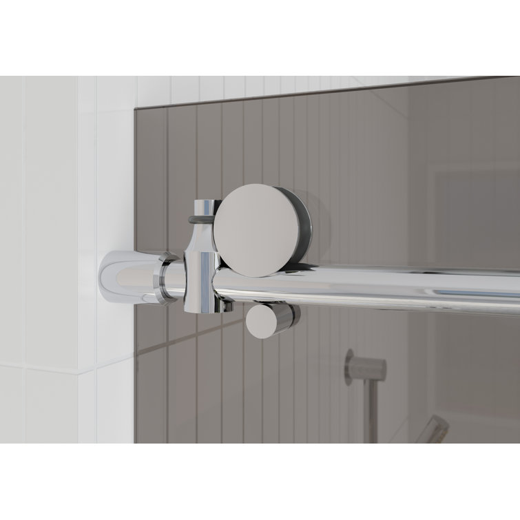 Equinox 60" Frameless Gray Tinted Glass Sliding Shower Door