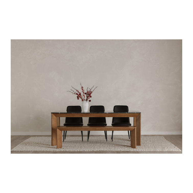 Douglas Modern High-Back Brown Leather Dining Chair