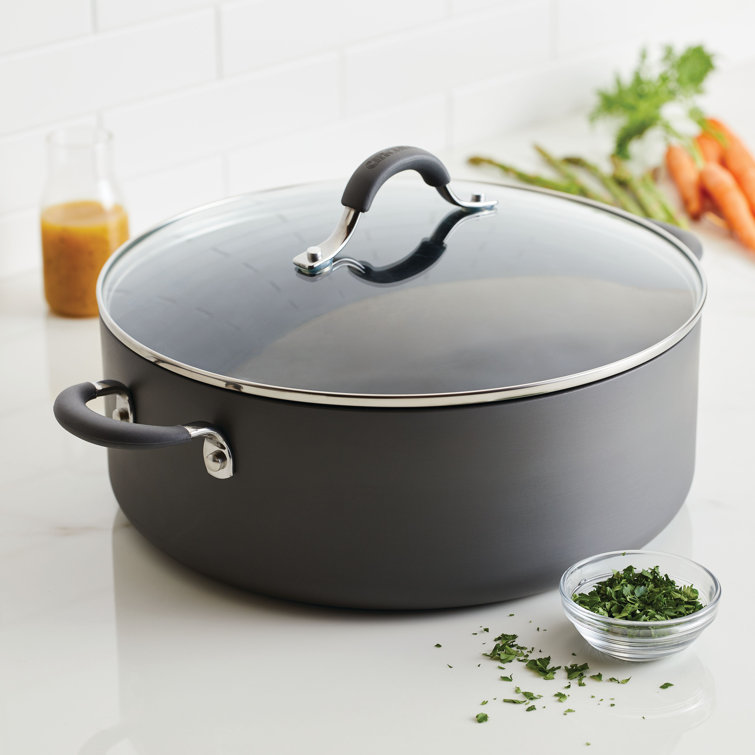 Circulon Radiance 10-Quart Gray Hard-Anodized Aluminum Stockpot
