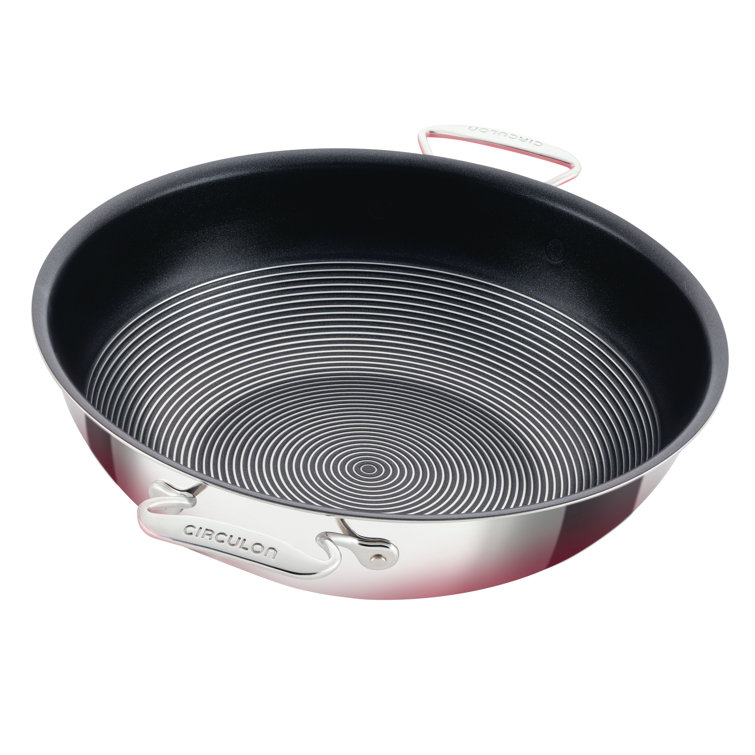 Circulon 14-Inch Stainless Steel Wok with Glass Lid