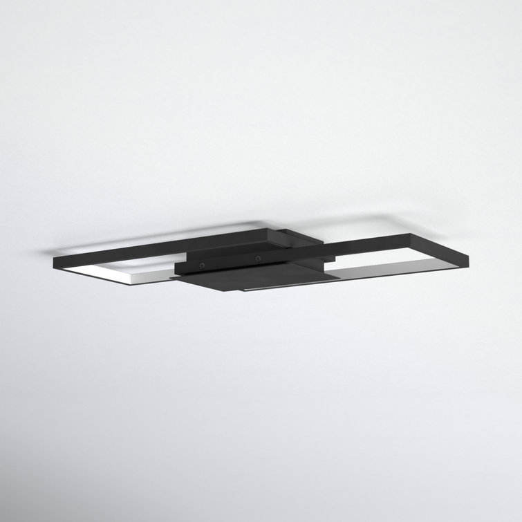 Milanius Matte Black Aluminum LED Drum Light - Modern Design