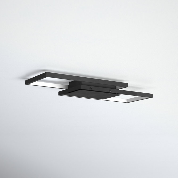 Milanius Matte Black Aluminum LED Drum Light - Modern Design