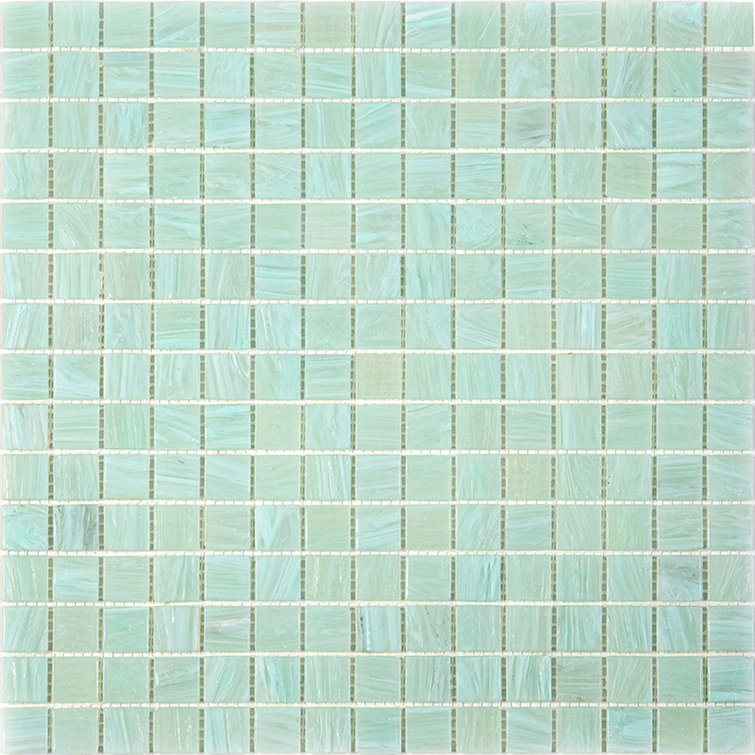Celestial Light Pistachio Green Glass Mosaic Tile