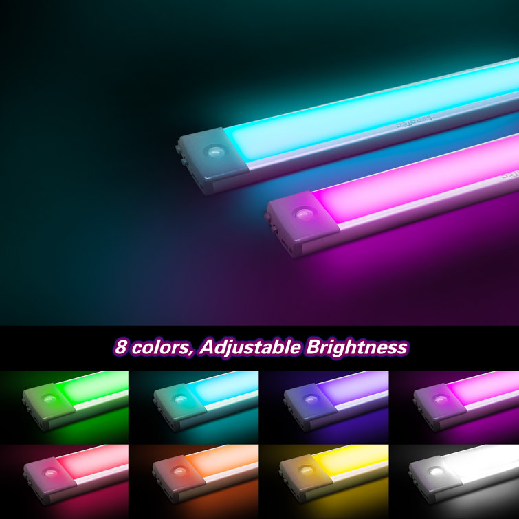 10-Inch RGB Adjustable Motion Sensor Under Cabinet Light Bar