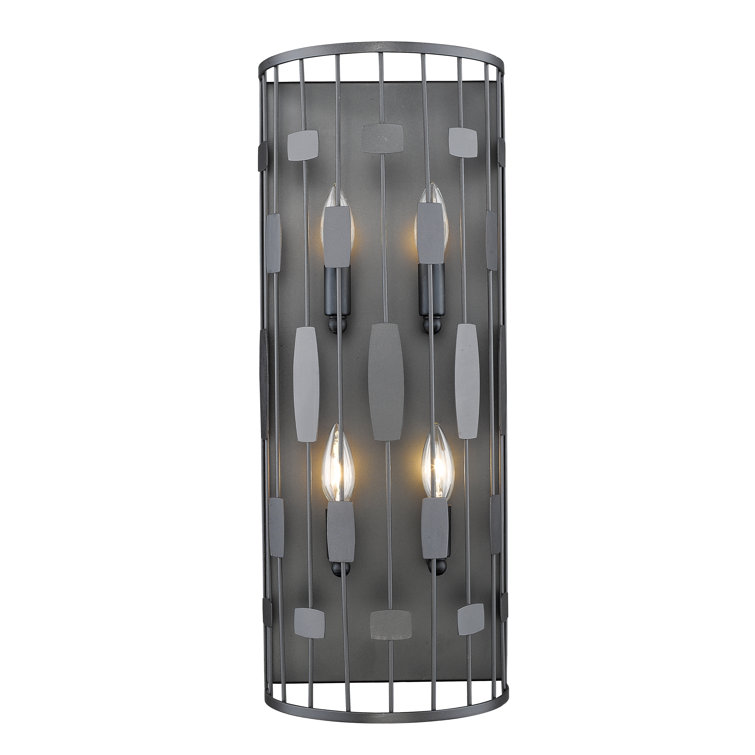 Bronze 24" Mid-Mod Two-Tier Wall Sconce