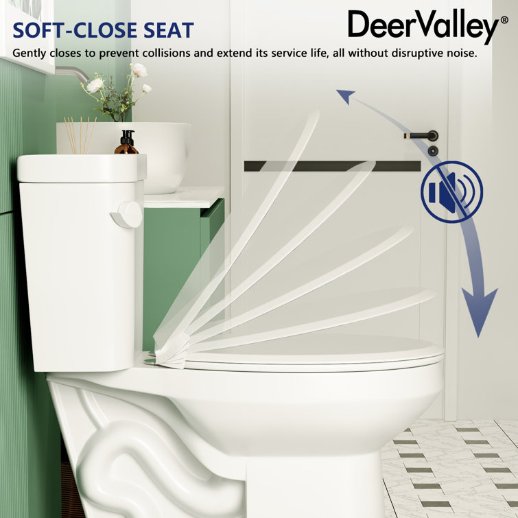 21-Inch White Ceramic Elongated High Efficiency Toilet