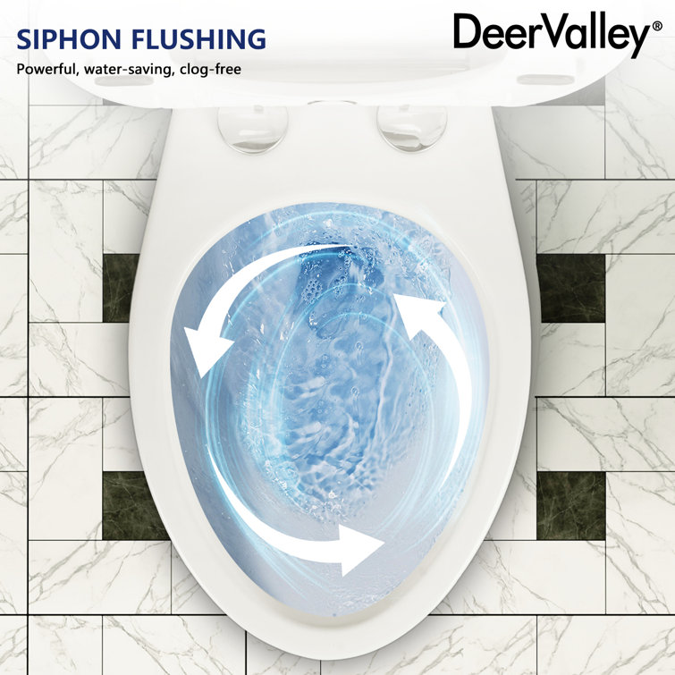 21-Inch White Ceramic Elongated High Efficiency Toilet