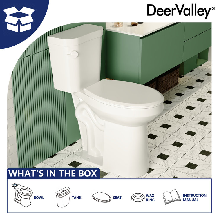 21-Inch White Ceramic Elongated High Efficiency Toilet