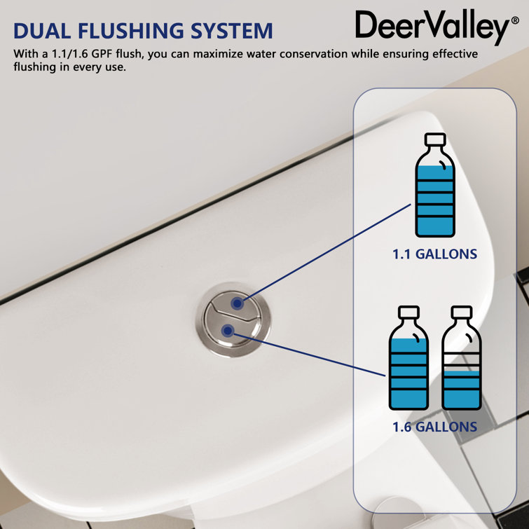 21'' White Ceramic Dual-Flush Elongated Two-Piece Toilet with Seat