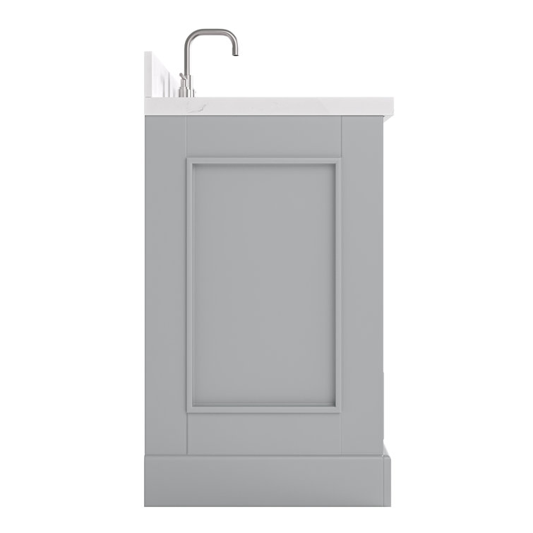 Stafford 48.25'' Gray Single Bathroom Vanity with Marble Top