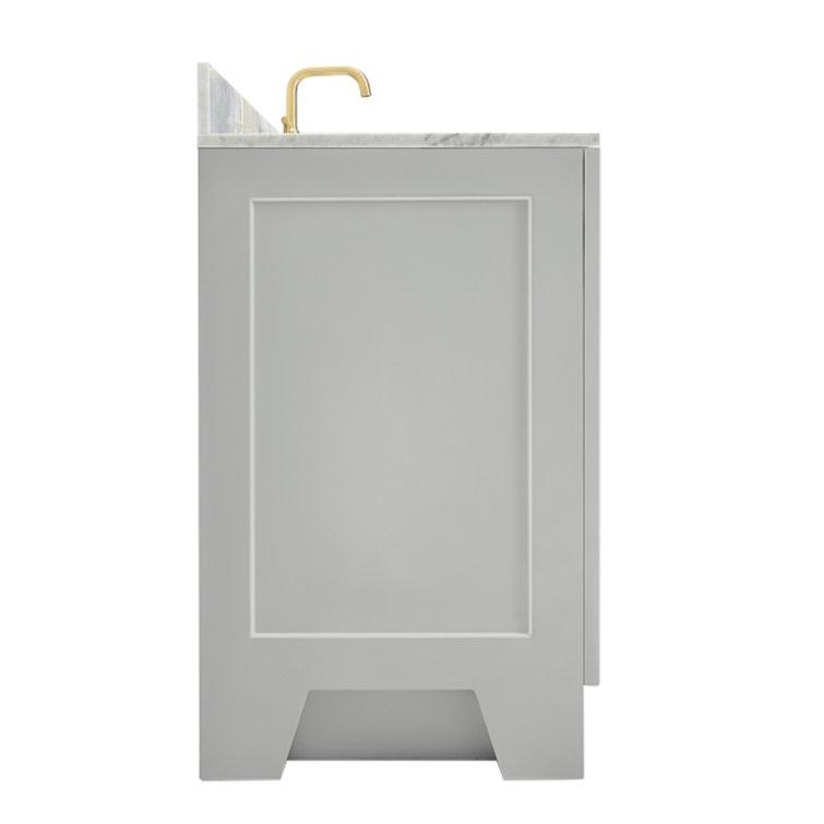 Gray 43" Freestanding Single Basin Vanity with Marble Top