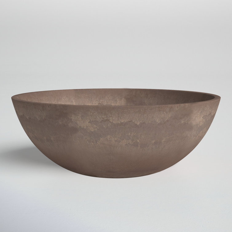 Taupe Eco-Friendly PSW 8'' Round Garden Bowl Planter