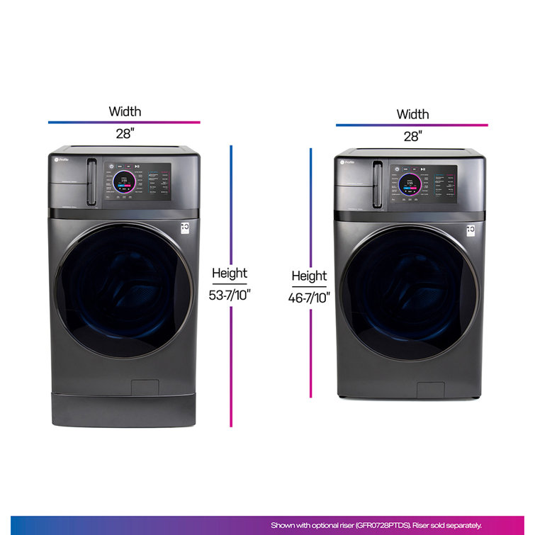 Black 4.8 Cu. Ft. Smart Electric Washer/Dryer Combo