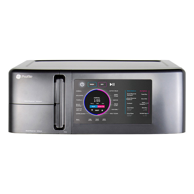 Black 4.8 Cu. Ft. Smart Electric Washer/Dryer Combo