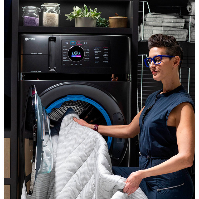 Black 4.8 Cu. Ft. Smart Electric Washer/Dryer Combo
