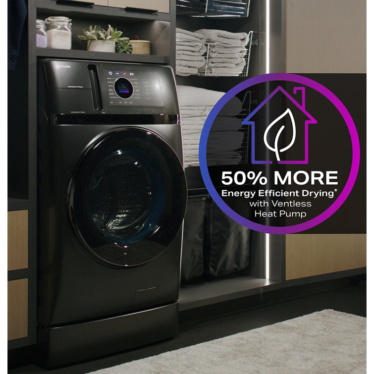 Black 4.8 Cu. Ft. Smart Electric Washer/Dryer Combo