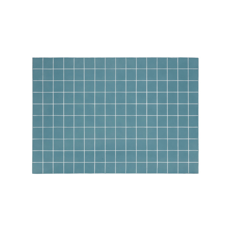 Blue Rectangular Tile Indoor/Outdoor Coffee Table