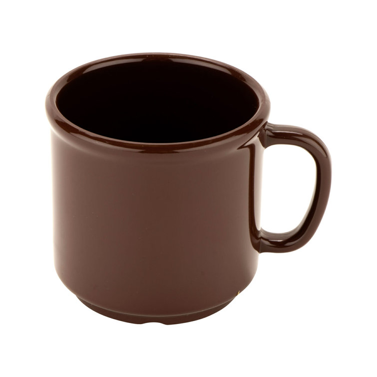 Brown Shatter-Resistant 12oz Plastic Coffee Mug