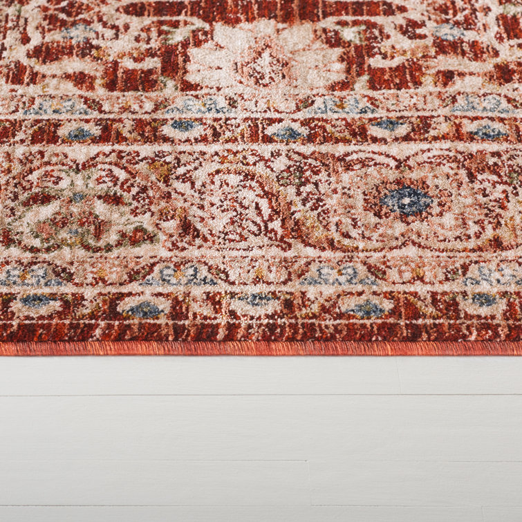 Warwick Oxblood Red Synthetic 5'3" x 7'6" Hand-Knotted Area Rug