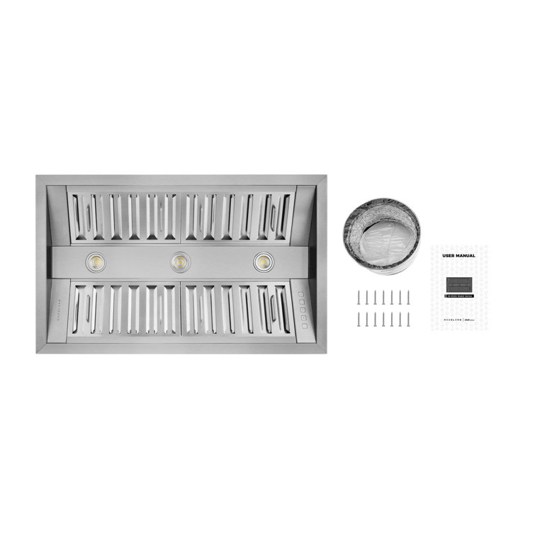 Hauslane 34" Stainless Steel Convertible Insert Range Hood