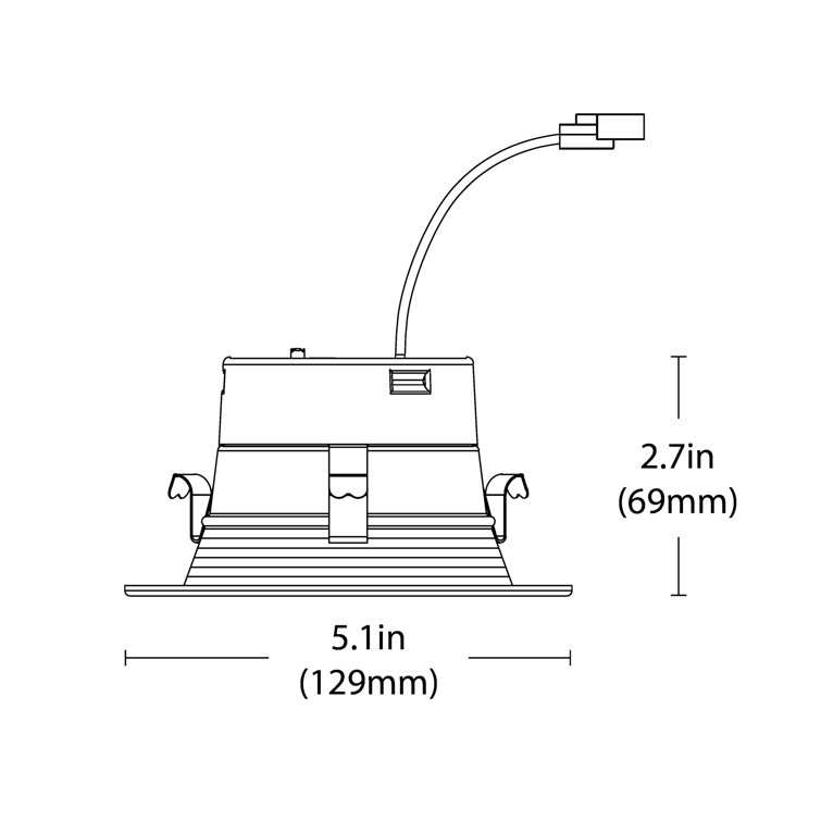4-Inch Black Selectable CCT Dimmable LED Recessed Downlight