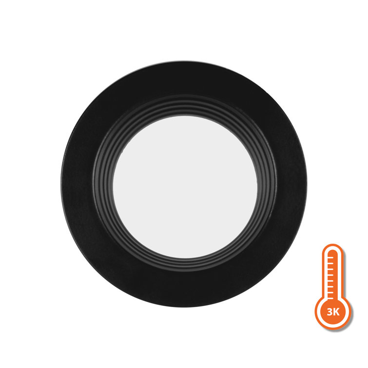Black 4'' LED Dimmable Recessed Lighting Kit