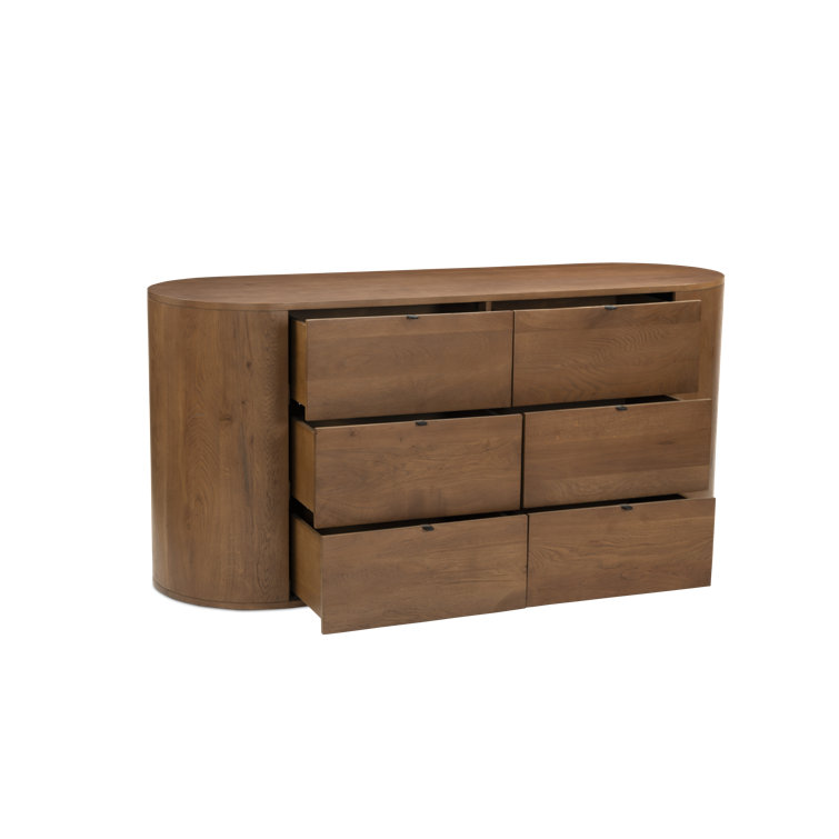 Scandinavian Solid Oak 6-Drawer Dresser with Soft-Close and Felt-Lined Drawers