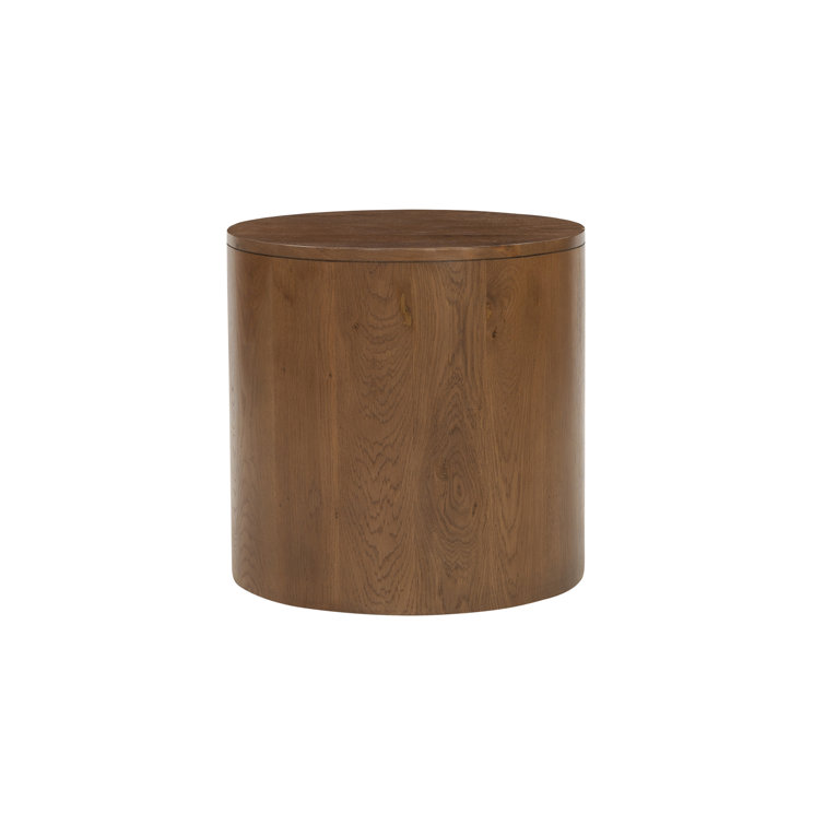Theo Brown Solid Oak 2-Drawer Scandinavian Nightstand
