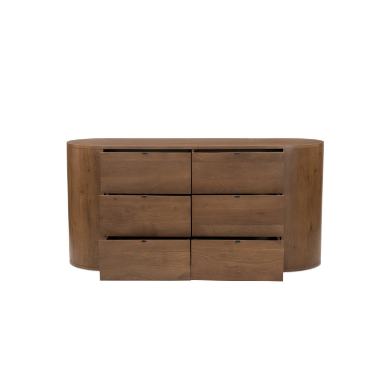 Scandinavian Solid Oak 6-Drawer Dresser with Soft-Close and Felt-Lined Drawers
