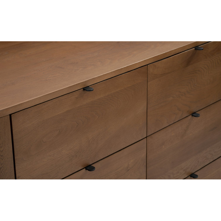 Scandinavian Solid Oak 6-Drawer Dresser with Soft-Close and Felt-Lined Drawers
