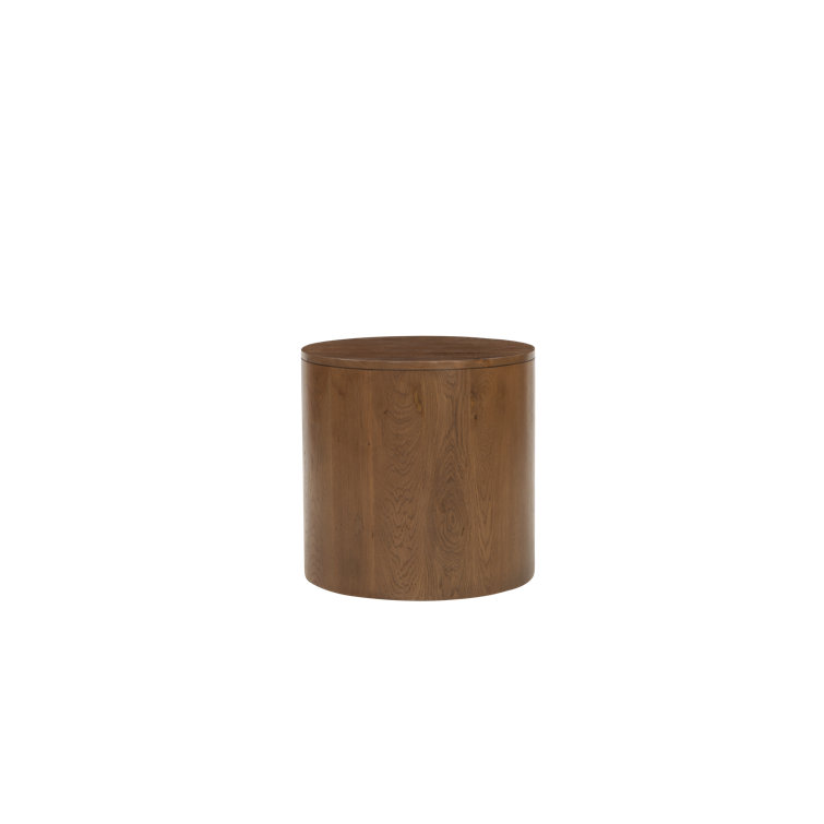 Theo Brown Solid Oak 2-Drawer Scandinavian Nightstand