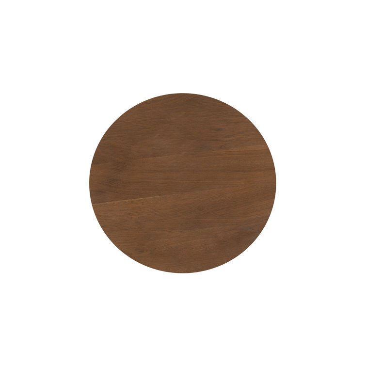 Scandinavian Solid Oak 1-Drawer Round Nightstand with Open Shelf