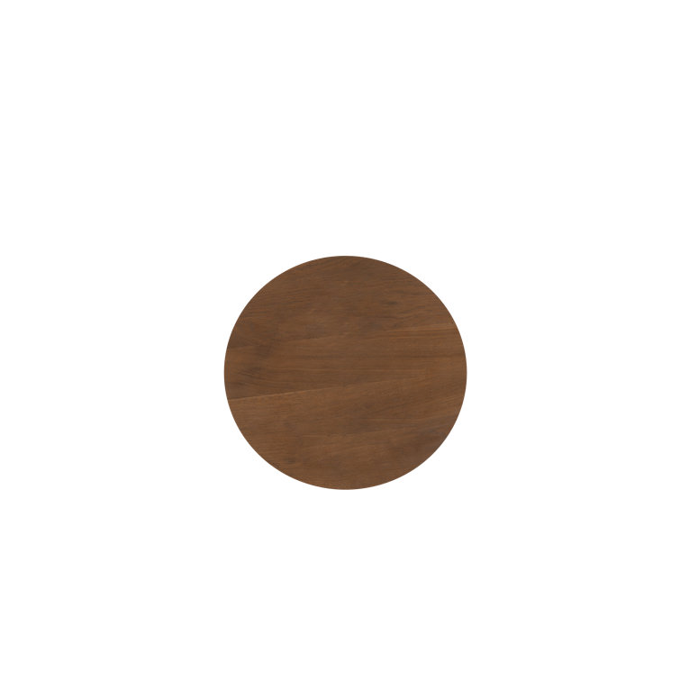 Scandinavian Solid Oak 1-Drawer Round Nightstand with Open Shelf