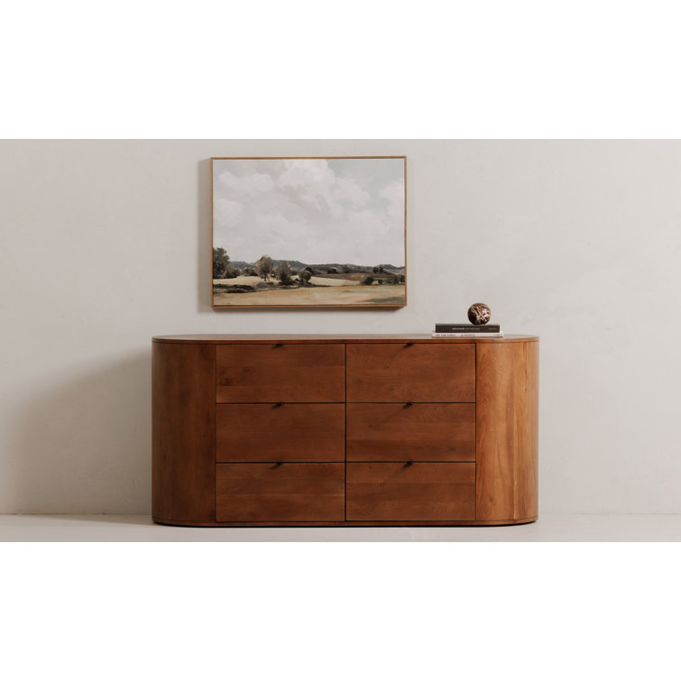 Scandinavian Solid Oak 6-Drawer Dresser with Soft-Close and Felt-Lined Drawers