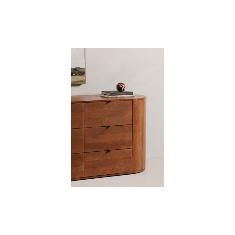 Scandinavian Solid Oak 6-Drawer Dresser with Soft-Close and Felt-Lined Drawers