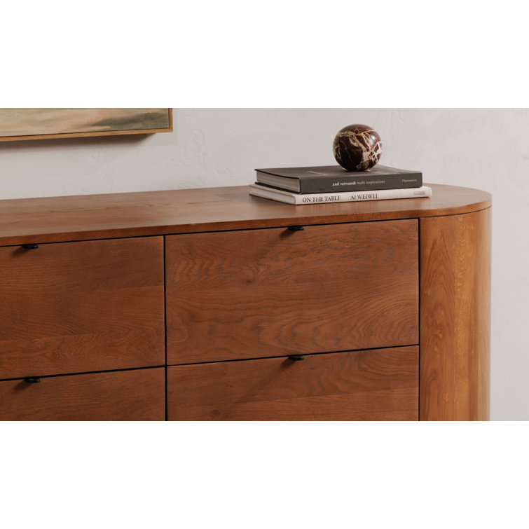 Scandinavian Solid Oak 6-Drawer Dresser with Soft-Close and Felt-Lined Drawers