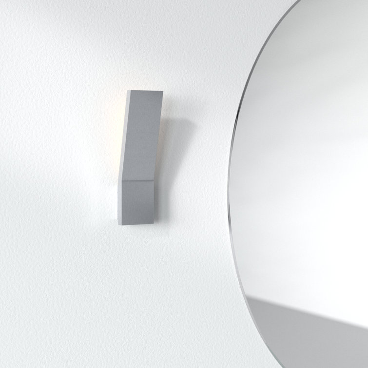 Sleek Pewter 11" LED Sconce with Clear Diffuser Glass and Dimmable Light