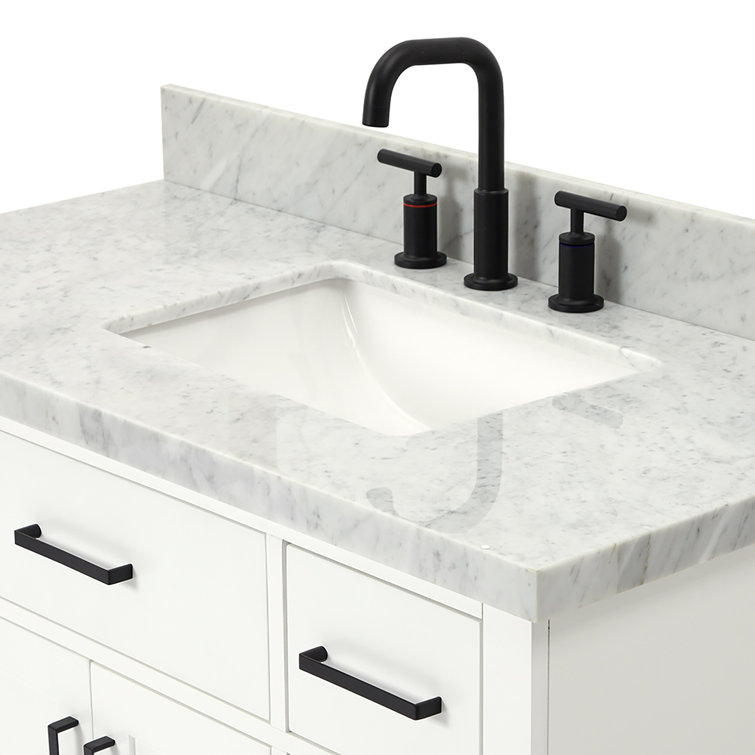 Hepburn 43" White Marble Top Single Basin Vanity
