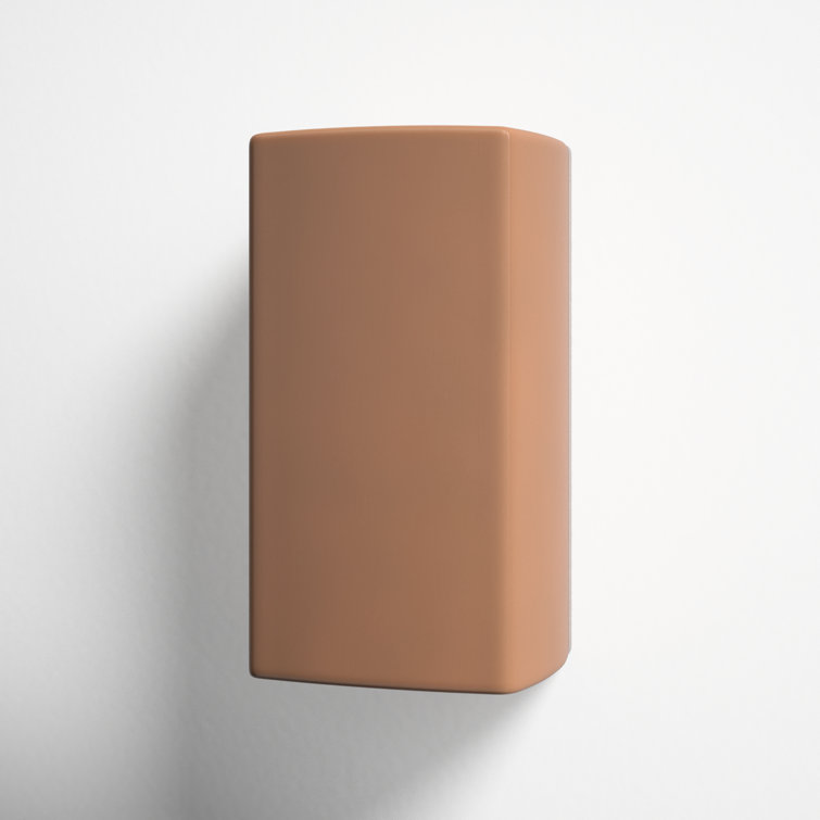 Adobe Ceramic Hardwired Outdoor Wall Light Fixture